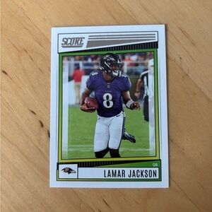 🏈 3/$10 🏈 LAMAR JACKSON 2022 Panini Score Football Trading Card # 184